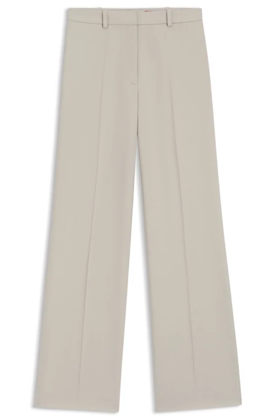 Regular-fit wide-leg pants in stretch fabric Regular-fit wide-leg pants in stretch fabric