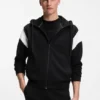 Regular-fit zip-up sweatshirt in spacer pique Regular-fit zip-up sweatshirt in spacer pique