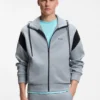 Regular-fit zip-up sweatshirt in spacer pique Regular-fit zip-up sweatshirt in spacer pique