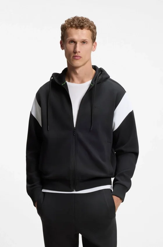 Regular-fit zip-up sweatshirt in spacer pique Regular-fit zip-up sweatshirt in spacer pique