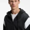 Regular-fit zip-up sweatshirt in spacer pique Regular-fit zip-up sweatshirt in spacer pique