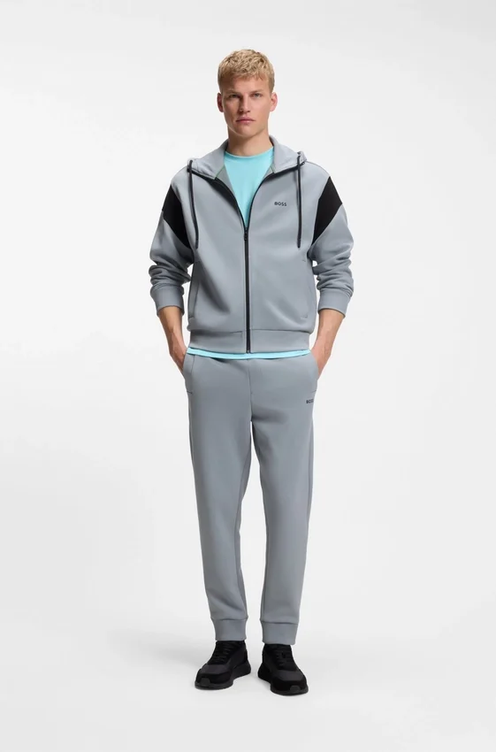 Regular-fit zip-up sweatshirt in spacer pique Regular-fit zip-up sweatshirt in spacer pique