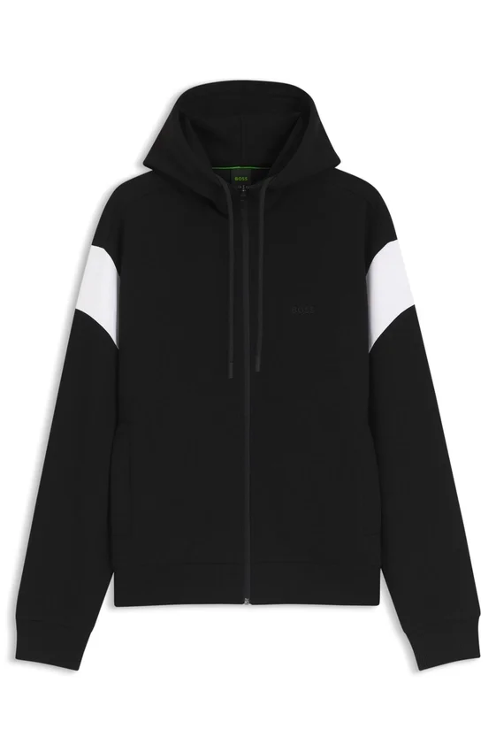 Regular-fit zip-up sweatshirt in spacer pique Regular-fit zip-up sweatshirt in spacer pique