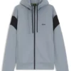 Regular-fit zip-up sweatshirt in spacer pique Regular-fit zip-up sweatshirt in spacer pique