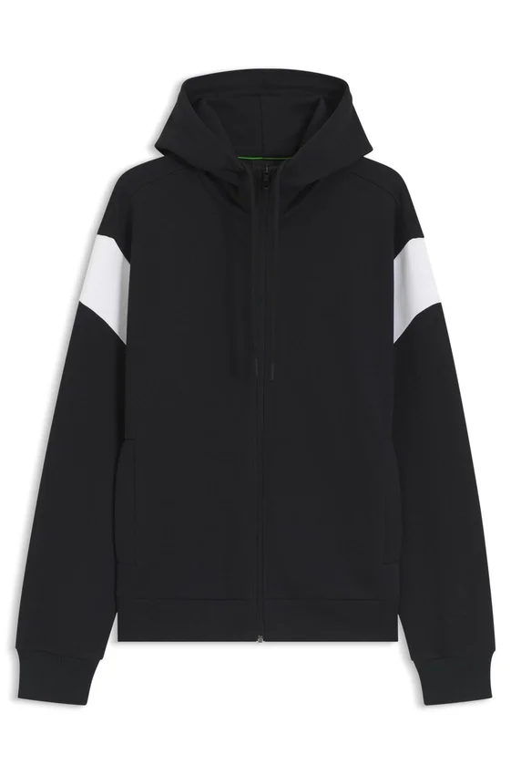 Regular-fit zip-up sweatshirt in spacer pique Regular-fit zip-up sweatshirt in spacer pique
