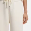 Relaxed-fit barrel-leg pants in double-layer scuba jersey