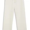 Relaxed-fit barrel-leg pants in double-layer scuba jersey