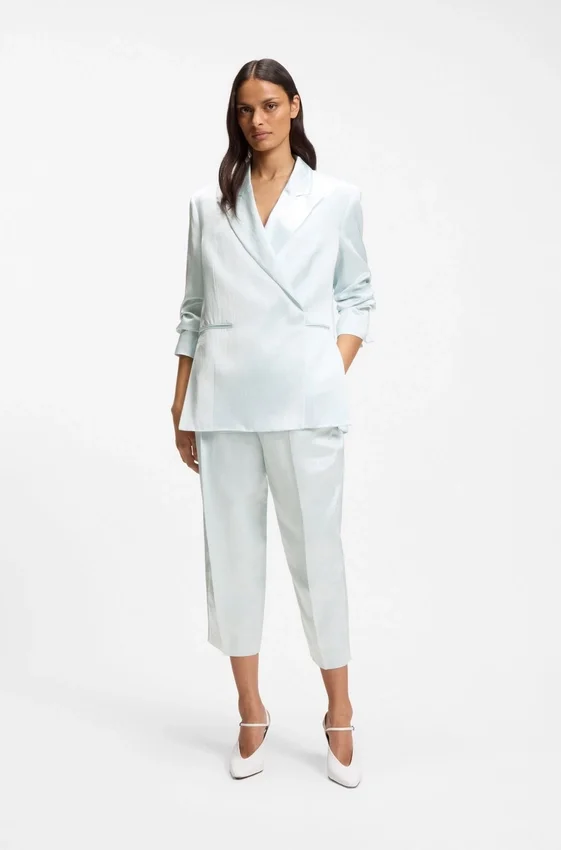 Relaxed-fit blazer in soft sateen Relaxed-fit blazer in soft sateen
