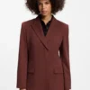 Relaxed-fit blazer in stretch fabric