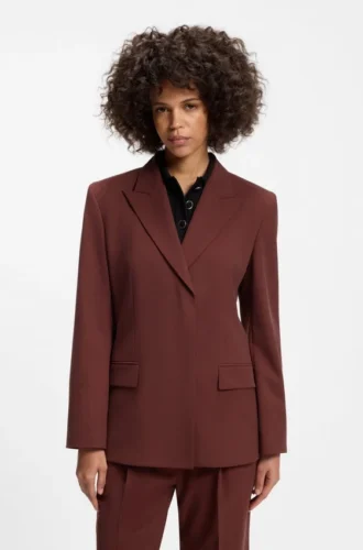 Relaxed-fit blazer in stretch fabric