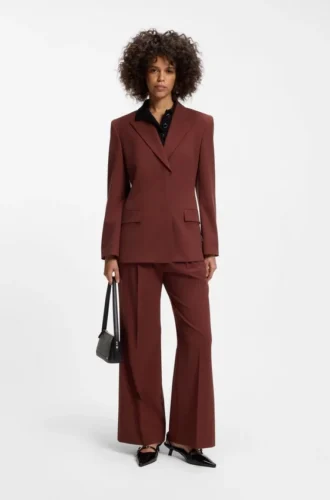 Relaxed-fit blazer in stretch fabric