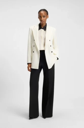 Relaxed-fit blazer in stretch twill