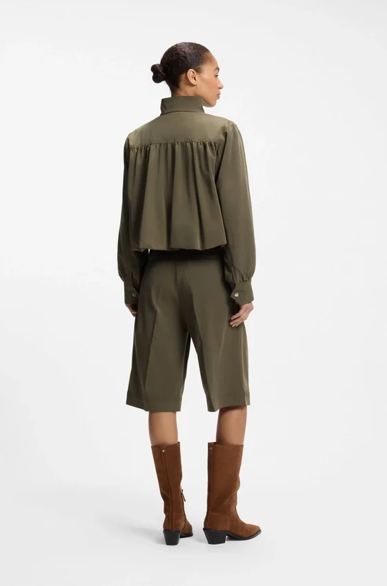 Relaxed-fit blazer with balloon hem Relaxed-fit blazer with balloon hem