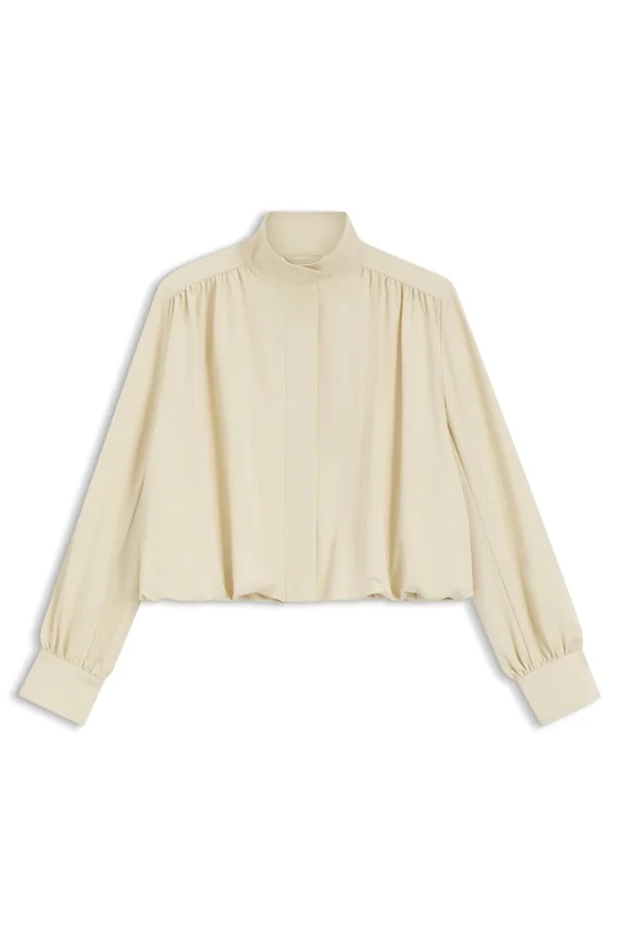 Relaxed-fit blazer with balloon hem Relaxed-fit blazer with balloon hem