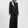 Relaxed-fit blazer with colour-blocked lapel Relaxed-fit blazer with colour-blocked lapel