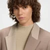 Relaxed-fit blazer with colour-blocked lapel Relaxed-fit blazer with colour-blocked lapel