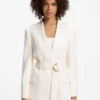 Relaxed-fit blazer with D-ring belt