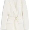 Relaxed-fit blazer with D-ring belt