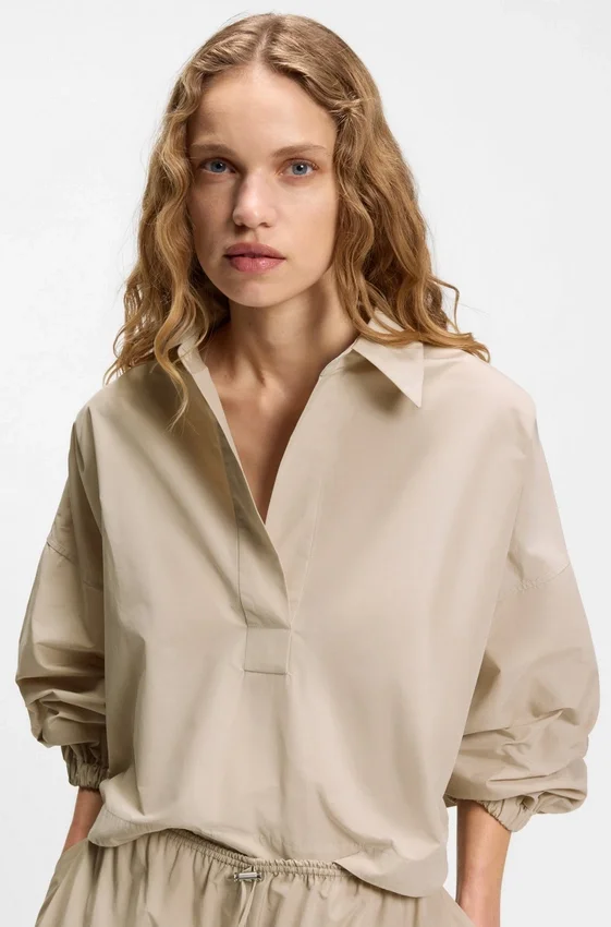 Relaxed-fit blouse in a cotton blend Relaxed-fit blouse in a cotton blend