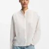 Relaxed-fit blouse in cotton muslin Relaxed-fit blouse in cotton muslin