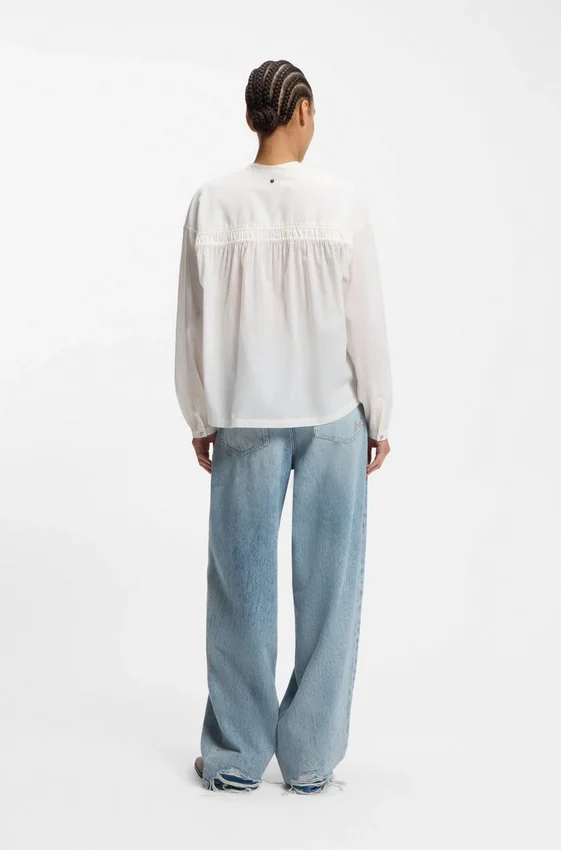 Relaxed-fit blouse in cotton muslin Relaxed-fit blouse in cotton muslin