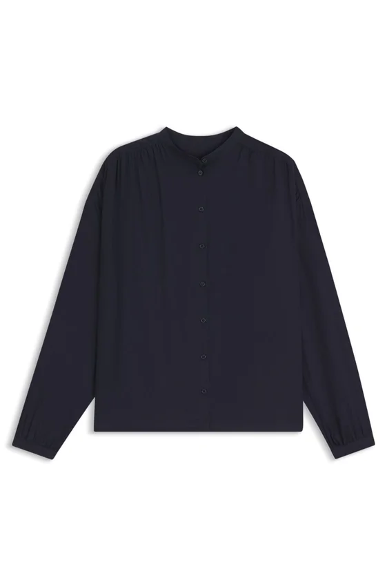 Relaxed-fit blouse in cotton muslin Relaxed-fit blouse in cotton muslin