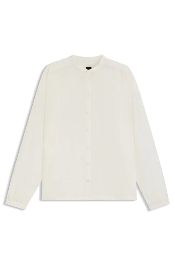Relaxed-fit blouse in cotton muslin Relaxed-fit blouse in cotton muslin