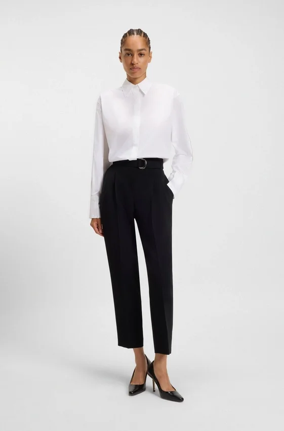 Relaxed-fit blouse in cotton poplin Relaxed-fit blouse in cotton poplin