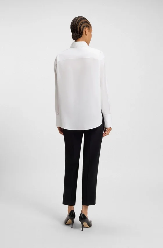 Relaxed-fit blouse in cotton poplin Relaxed-fit blouse in cotton poplin