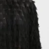 Relaxed-fit blouse in feather jacquard