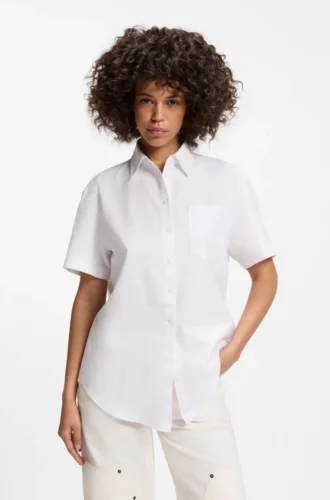 Relaxed-fit blouse in Oxford cotton