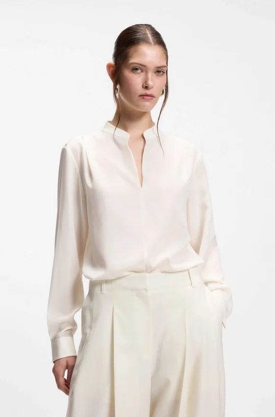 Relaxed-fit blouse in sandwashed silk Relaxed-fit blouse in sandwashed silk