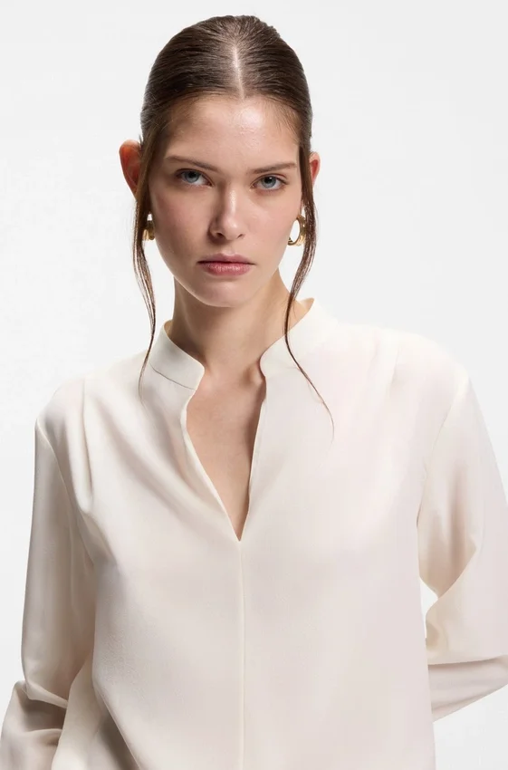 Relaxed-fit blouse in sandwashed silk Relaxed-fit blouse in sandwashed silk
