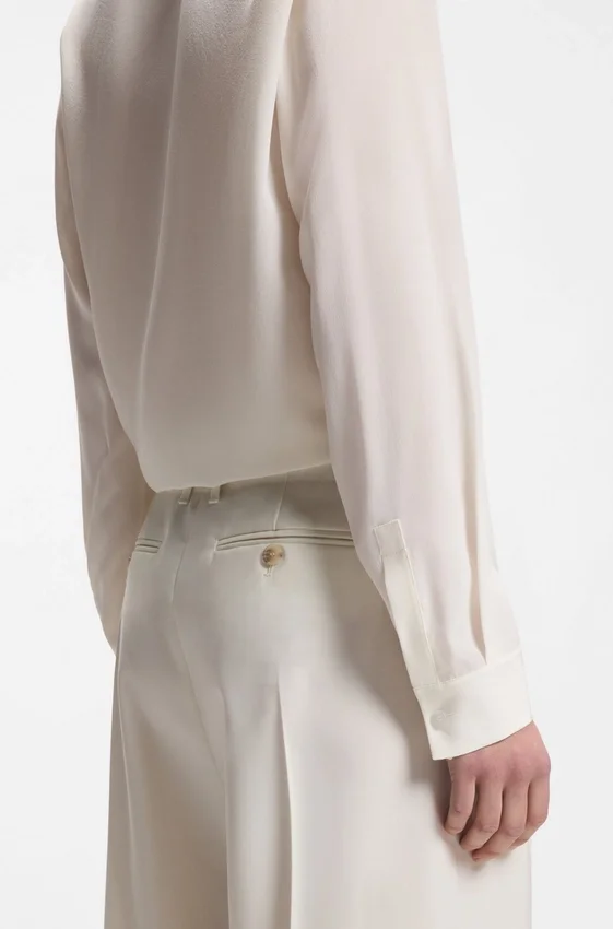 Relaxed-fit blouse in sandwashed silk Relaxed-fit blouse in sandwashed silk