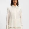 Relaxed-fit blouse in washed silk Relaxed-fit blouse in washed silk