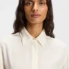 Relaxed-fit blouse in washed silk Relaxed-fit blouse in washed silk