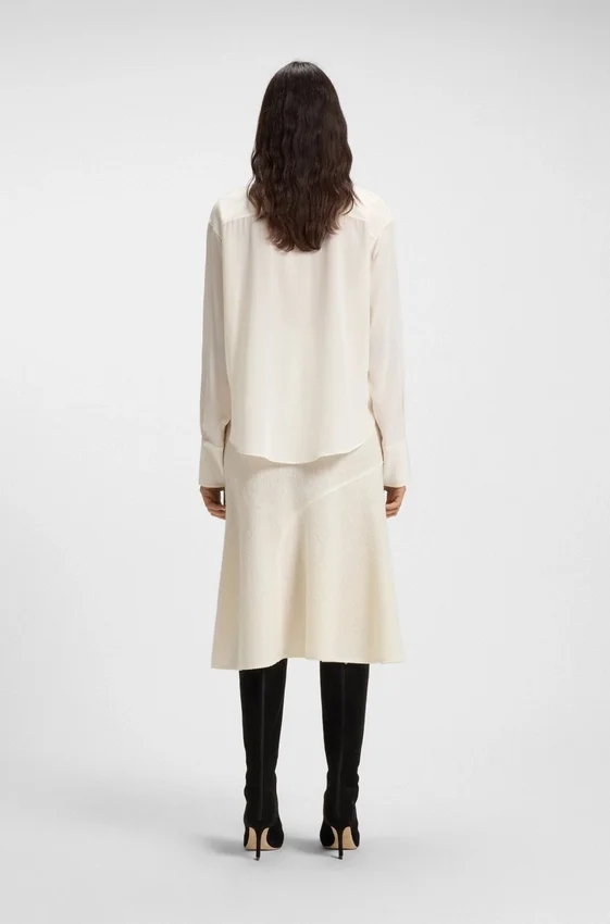 Relaxed-fit blouse in washed silk Relaxed-fit blouse in washed silk