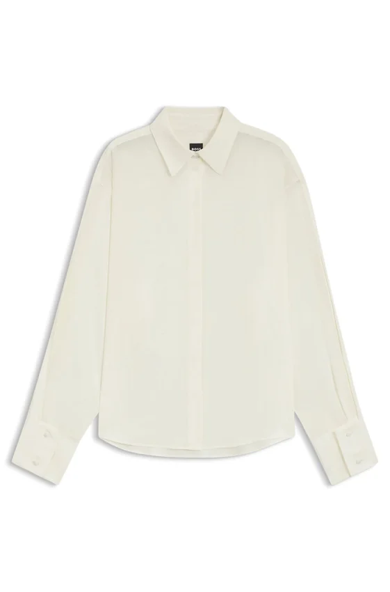Relaxed-fit blouse in washed silk Relaxed-fit blouse in washed silk