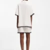 Relaxed-fit blouse with contrast zigzag tape Relaxed-fit blouse with contrast zigzag tape