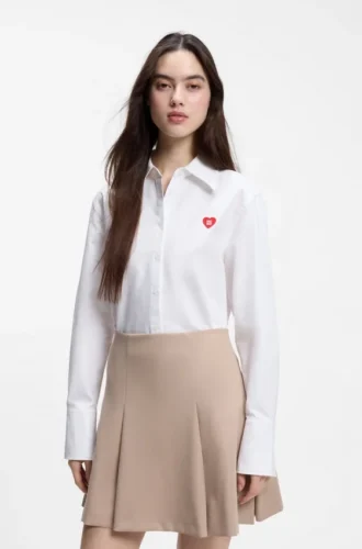Relaxed-fit blouse with heart logo