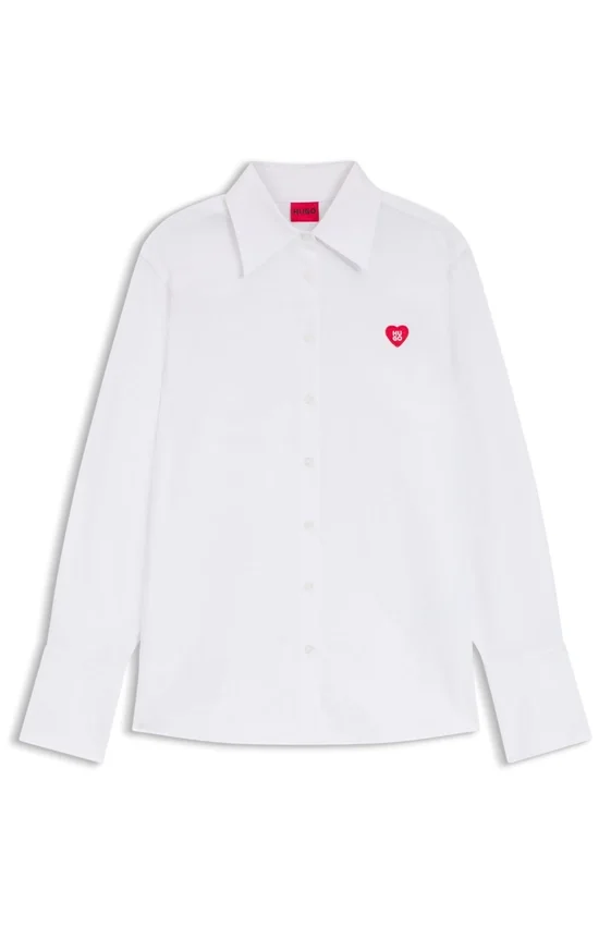Relaxed-fit blouse with heart logo Relaxed-fit blouse with heart logo