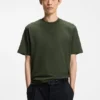 Relaxed-fit cotton-jersey T-shirt with logo print
