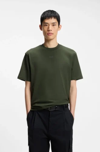 Relaxed-fit cotton-jersey T-shirt with logo print