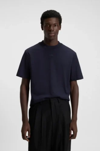 Relaxed-fit cotton-jersey T-shirt with logo print
