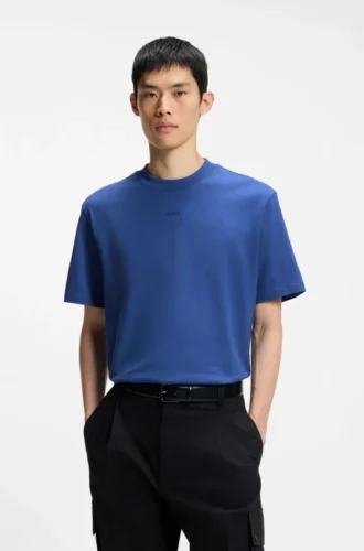 Relaxed-fit cotton-jersey T-shirt with logo print