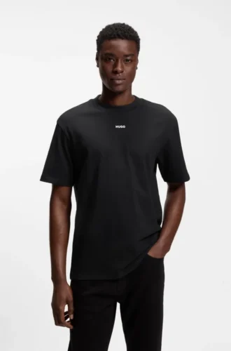 Relaxed-fit cotton-jersey T-shirt with logo print