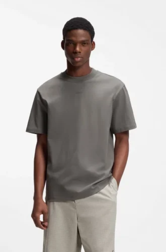 Relaxed-fit cotton-jersey T-shirt with logo print