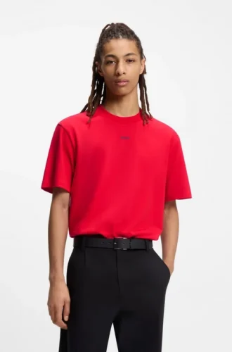 Relaxed-fit cotton-jersey T-shirt with logo print