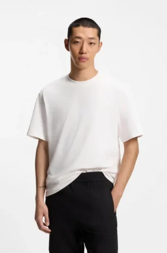 Relaxed-fit cotton-jersey T-shirt with logo print