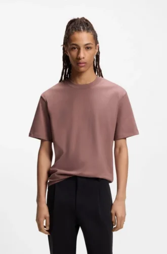 Relaxed-fit cotton-jersey T-shirt with logo print
